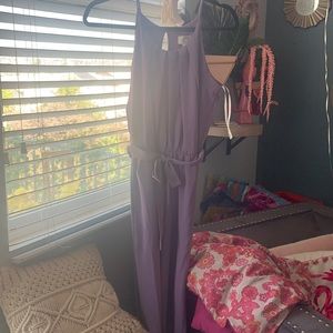 Purple flar bottom romper